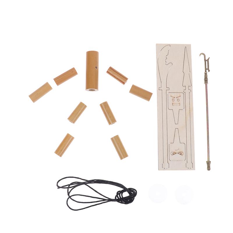 1 комплект, натуральная веревочная боевая настольная игра, ручной работы, бамбуковый человек, настольная игра, боевая игрушка с оружием