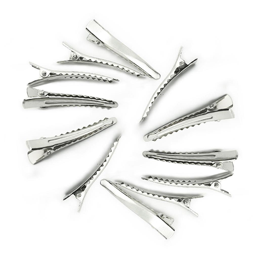 Women Portable Single Prong Fashion Silver Styling Tools Hair Clips Hairdressing Alligator Hairpin