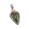 Natural Unakite Gemstone Handmade 925 Solid Silver Jewelry Pendant 1.50'' F7k14
