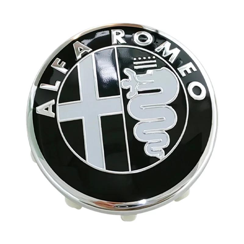 Car Stickers For Alfa Romeo 4pcs 58mm Car Wheel Rims Hub Center Caps for Alfa Romeo Logo Giulietta Mto Giulia GT 159 147 156 166