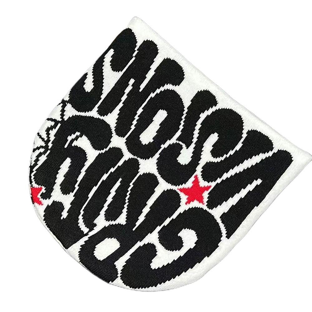 Вязаная шапка шляпа мужская женская с принтом букв бини боннет готическая шерстяная акриловая теплая повседневная шапка-бини Y2k Ins хип-хоп шапка холодная шапка