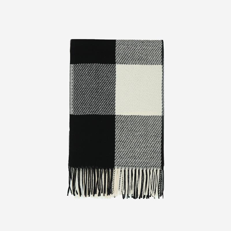 2025 Autumn And Winter New Classic Diagonal High-End Plaid Scarf Women'S Scarf Versatile Imitation Cashmere Shawl