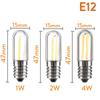 Dimmable LED COB Filament Light Bulbs Mini E12 E14 1W 2W 4W Lamps for Refrigerator Fridge Freezer Sewing Machine Home Lighting