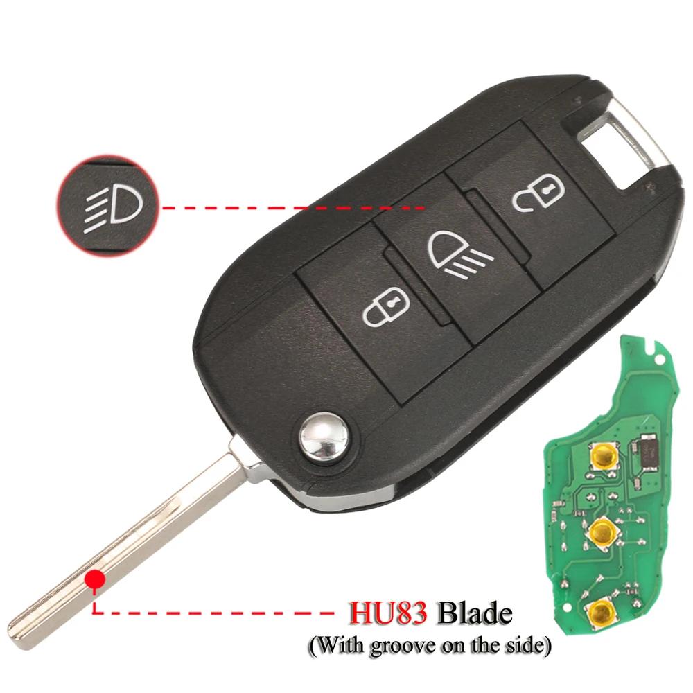 Flip Remote Smart Car Key For Citroen C3 C4 Cactus Hella For Peugeot 208 301 508 5008 Expert 434MHZ ID46 PCF7941A Chip