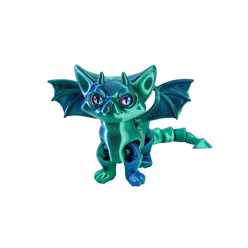 16см 3D-печатный Ангел Демоны Кот Подвижные суставы Милый питомец Настольная милая игрушка Декомпрессионные украшения Сюрприз-боксы