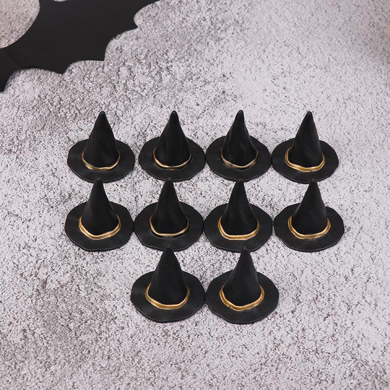 6/10 шт фетровая ткань крошечные шляпы орнамент крышка миниатюрная шляпа ведьмы маленькие шляпы для украшения торта Хэллоуин украшение игрушка