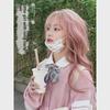 Pink Long Curly Lolita Wig with Realistic Face Framing and Natural Full Head Coverage