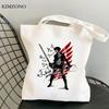 Attack On Titan Shopping Bag Grocery Bolso Tote Shopper Canvas Bag Woven Bolsas Reutilizables Sac Toile