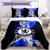 3pcs Duvet Cover Set (1*Duvet Cover + 2*Pillowcase, Without Core), Chelsea F.C Print Soft All‑Season Bedding Set, Home Bedroom Decor Gift