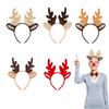 Festive Deer Antler Headband with Ears Comfortable Christmas Headwear Hairpiece Decoration for Family Gatherings