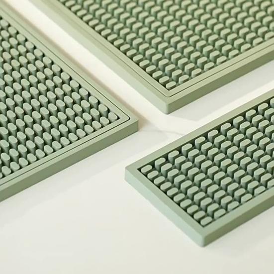 Нескользящий ПВХ-коврик для бара, многоразовый дренажный коврик, подставка для чаши, изоляционный коврик для стола, экономящий место поддон для сбора капель на барной стойке