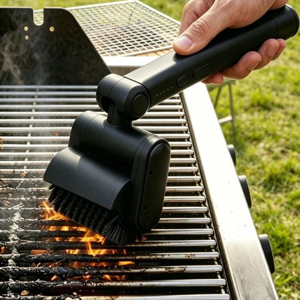 Detachable Electric Grill Brush Stainless Steel Barbecue Cleaner Tools  Outdoor Use