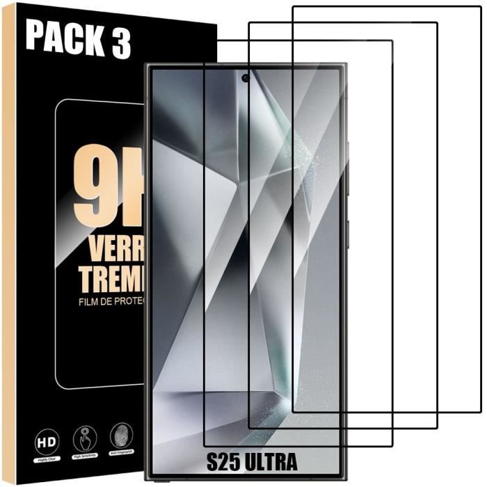Protecteur d'écran - Booling - pour Samsung Galaxy S25 Ultra - Verre Trempé - Antichoc - Lot de 3