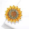 Sunflower Diamond Unisex Brooch: Versatile Fashion Accessory for Clothing
