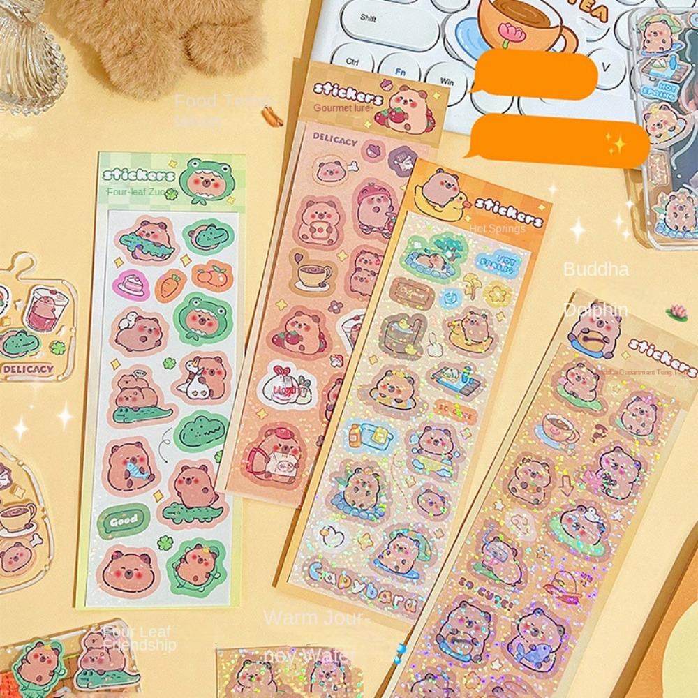 Многоцелевые наклейки Capybara Водонепроницаемые канцелярские наклейки Чемодан