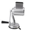 Manual Cheese Grater Shredder Stainless Steel Kitchen Hand Crank Grinder with 5 Interchangeable Blades and Handle for
