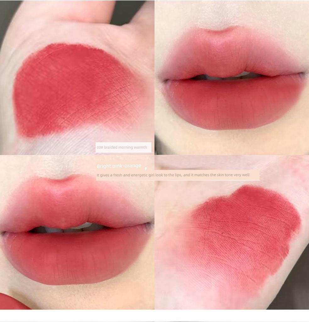 Powder Mist Magnetic Lipstick, Nude Color Lip Glaze, Matte Lip Glaze, Non-Fading, Non-Stick, Suitable for Students, Suitable for Natural Makeup