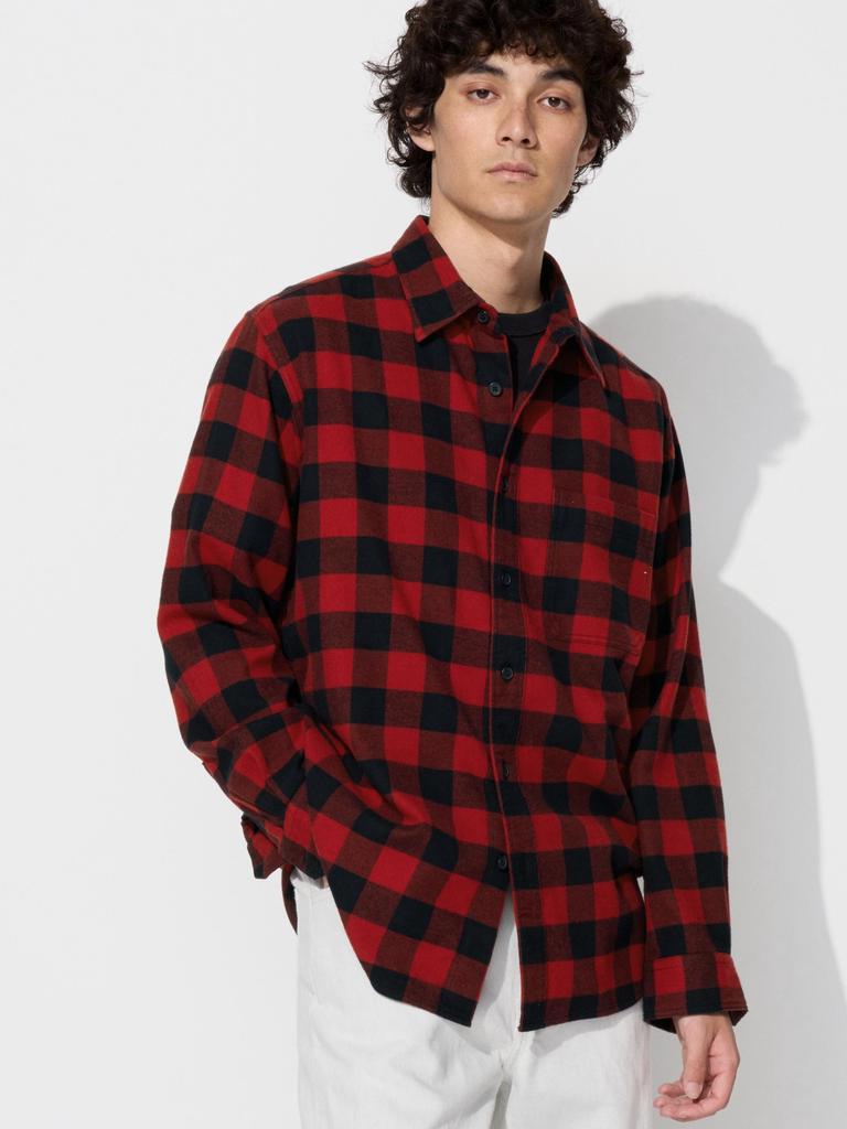 Uniqlo Flannel Shirt  LonG Sleeve ReGular Collar  Check G