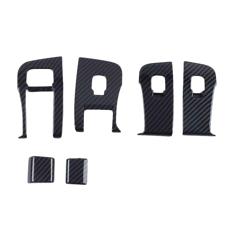Для Tesla Model 3 автомобильный оконный подъемник дверной переключатель матовый черный модель Y из углеродного волокна украшение в наличии автомобильные аксессуары