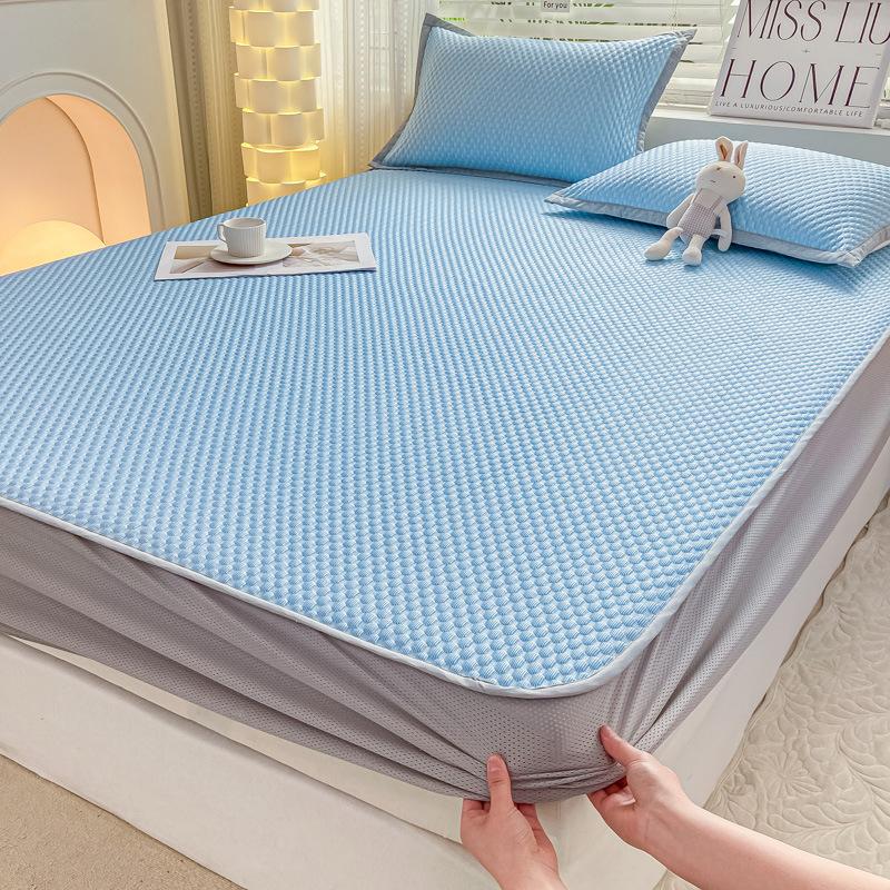 Комплект холодного коврика Ice Bean Ice Bean класса A 3D, состоящий из трех простыней, которые можно стирать в машине, натяжной простыни, летнего мягкого коврика с кондиционером