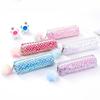 1Pc Beautiful Shiny Sequin Pencil Case for Office Stationery Storage Bag Desk Organizer Pen Pouch Cute School Supplies Portable