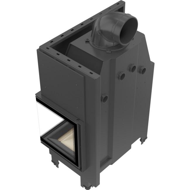 Steel fireplace KRATKI MBO right 15 kW Ø 200 self closing door