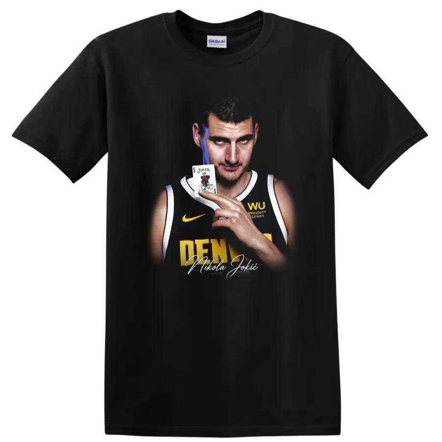 Nikola Jokic Basketball Player T Shirt Denver Nuggets Joker Card Tee