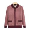 Winter Sweater Jacket Female Year 0 Old Lady Cardigan Plush Thermal Top