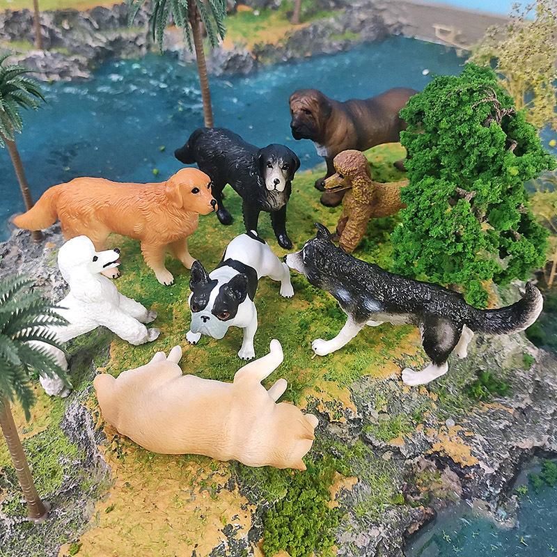 Simulated Animal 8 Pet Dog Toys Golden Retriever Labrador Husky Shiba Bullfighting White Poodle