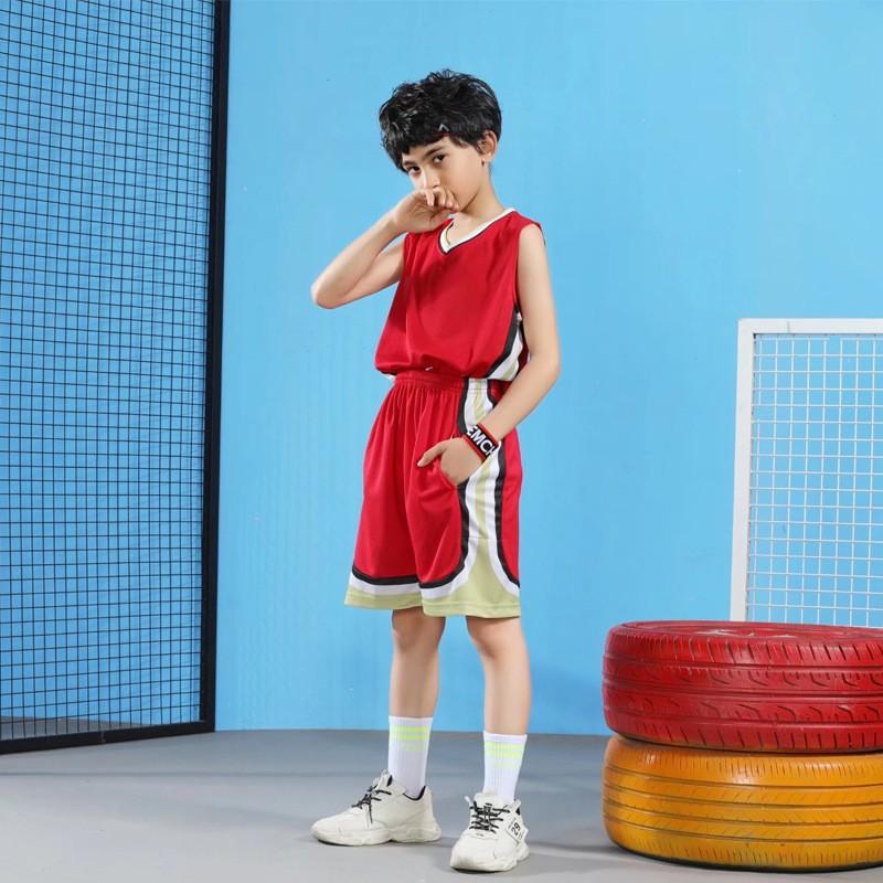 Kids Basketball Jersey Set Girls Boys Students Training Performance Uniforms