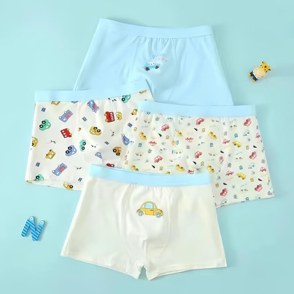 Boys Cotton Cartoon Underwear No Show Seamless Comfort Shorts Kids Boxer Briefs Breathable Soft Lightweight Kids Shorts