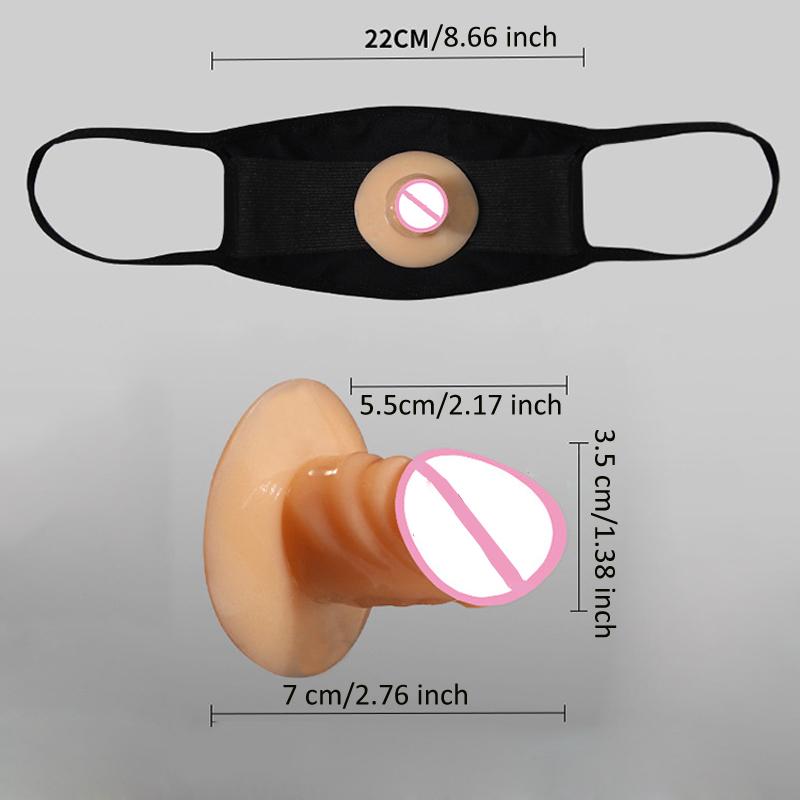 SM Sex Mouth Stopper, Секс-игрушки для бондажа, Маска пениса из материала TPE, Сексуальные игрушки для пар и товары для взрослых