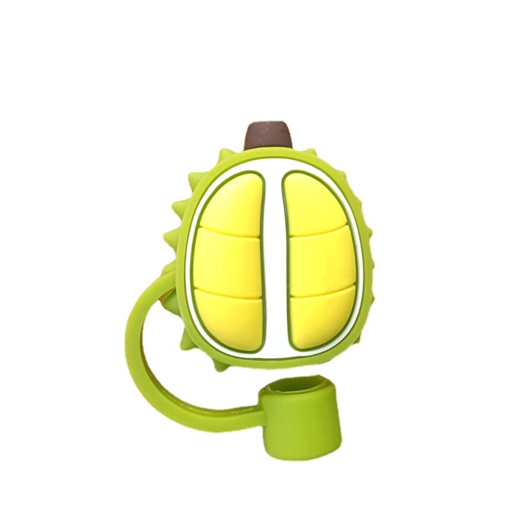 Cute Cartoon Silicone Drinkware Splash Proof Straw Topper Dust Cap Straw Cover Cup Accessories