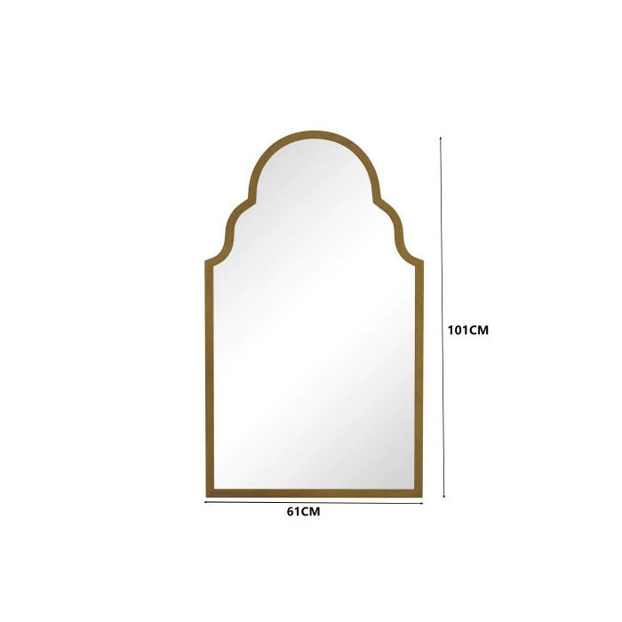 Miroir Rectangulaire, 61 X 101 Cm Miroir Rectangulaire En Bronze, Mural Avec Cadre Métallique, Miroir Mural De Salle De Bain.