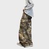 Unisex American Retro Camouflage Overalls - Summer Casual Loose-Fit Drawstring Pants