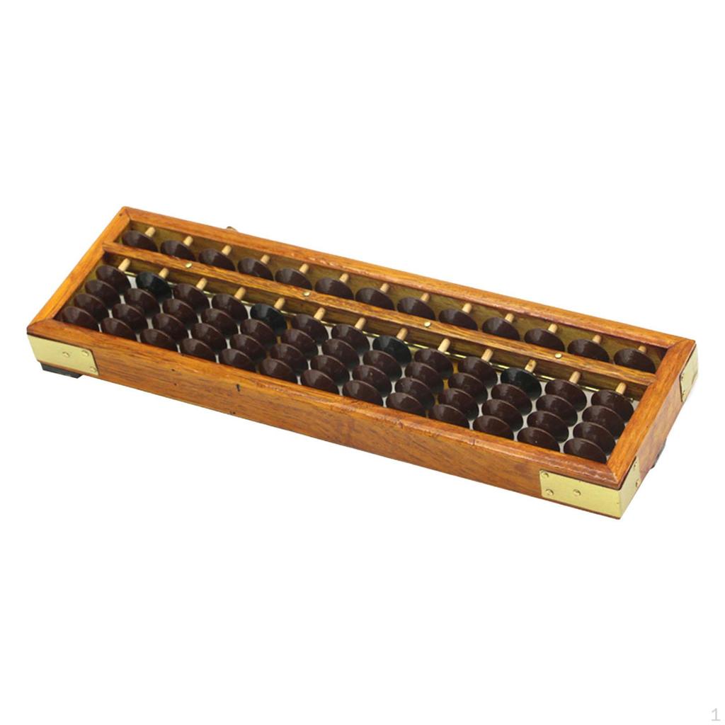 13 Digits Rods Wooden Abacus Math Learning for Adults Kids
