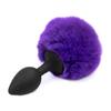 Purple Pompom Anal Plug Size S