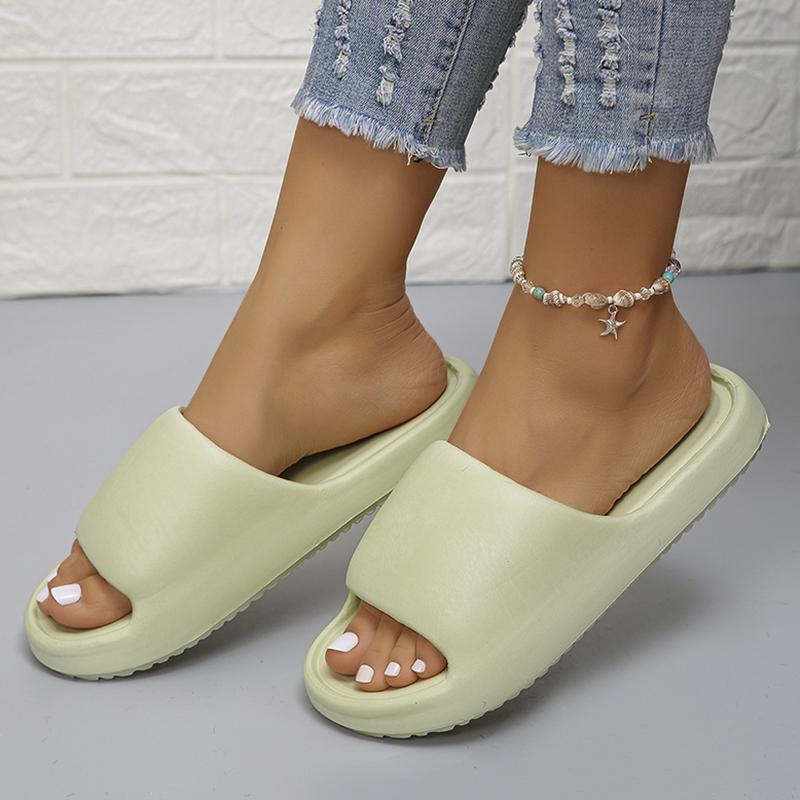 2024 легкие тапочки на платформе женские супер мягкие нескользящие пляжные шлепанцы женские удобные парные домашние тапочки для душа