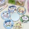 Chiikawa Cartoon Маленькое круглое карманное зеркало для путешествий Портативное зеркало для девочек Мини Милое зеркало для макияжа Красивый косметический инструмент