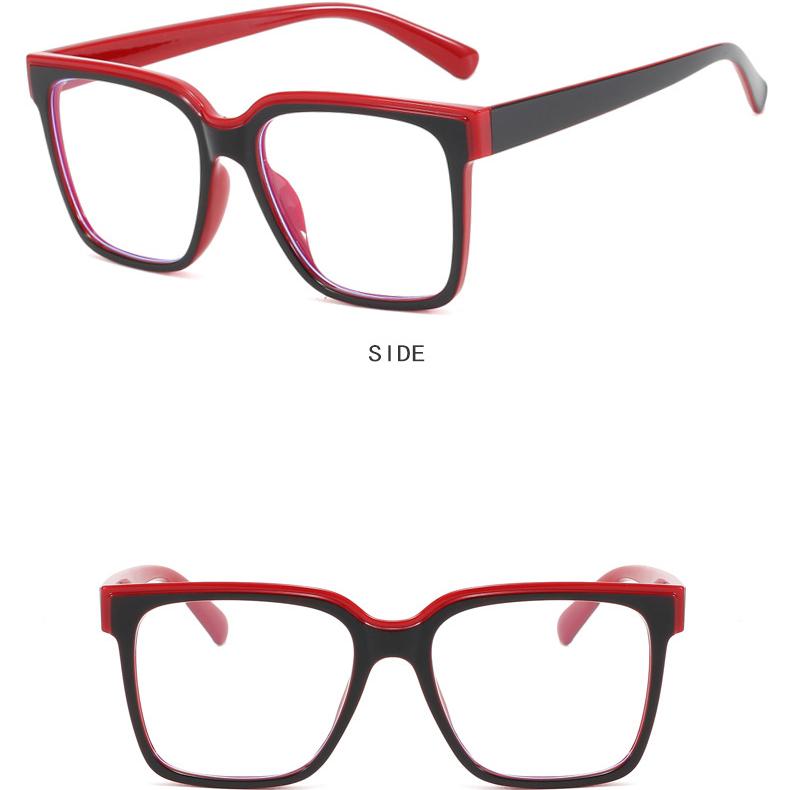 Women's Glasses Anti-Blue Light Simple Fashion Personality Retro TR90 Plain Glasses Commuter Student Travel Glasses