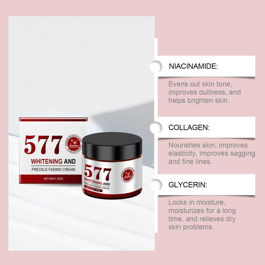 Отбеливающий и против морщин крем увлажняет лицо, осветляет тон кожи, уменьшает пигментные пятна на лице, улучшает тусклую кожу и подтягивает ее.