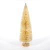 Mini Christmas Tree Sisal Snow Frost Artificial Pine Tree With Wooden Base