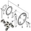 Болты крепления внутреннего переключателя Shimano x 4 Y1FM98030 (M8 8,5 / штук) FC-M591-S FC-M591-L FC-M590-S FC-M590-L FC-M543-SK