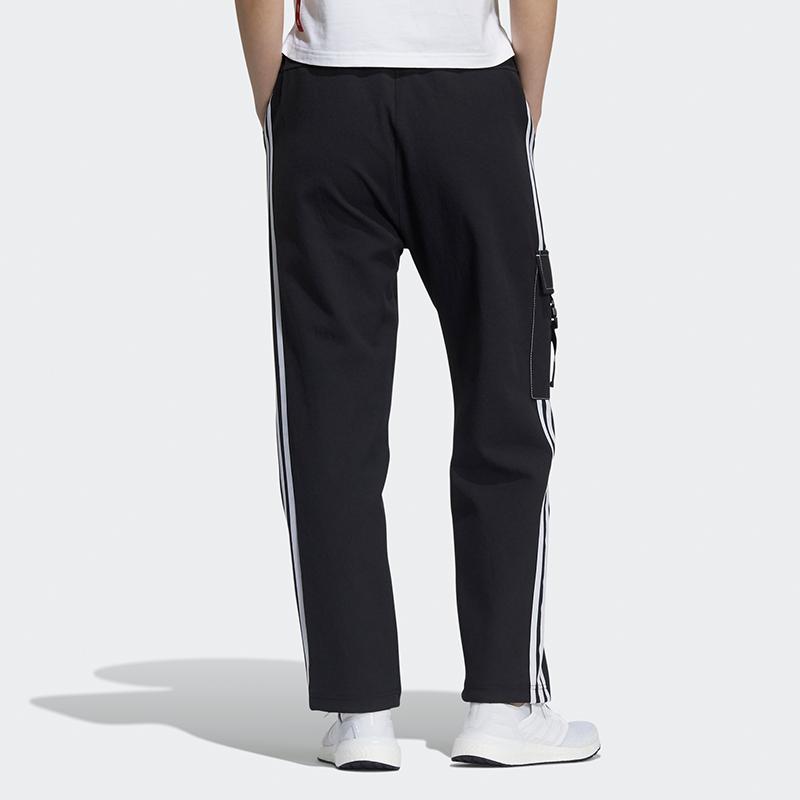 adidas Свободные тренировочные брюки для бега с боковыми карманами, женские брюки черного цвета GT4406