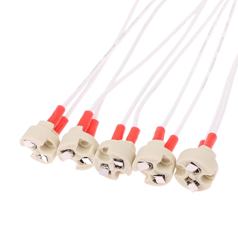 5 шт. Патрон для лампы GU5.3 MR16 G5.3 Улучшенный европейский цоколь лампы Круглая розетка 15 см Керамический патрон для светодиодной лампы