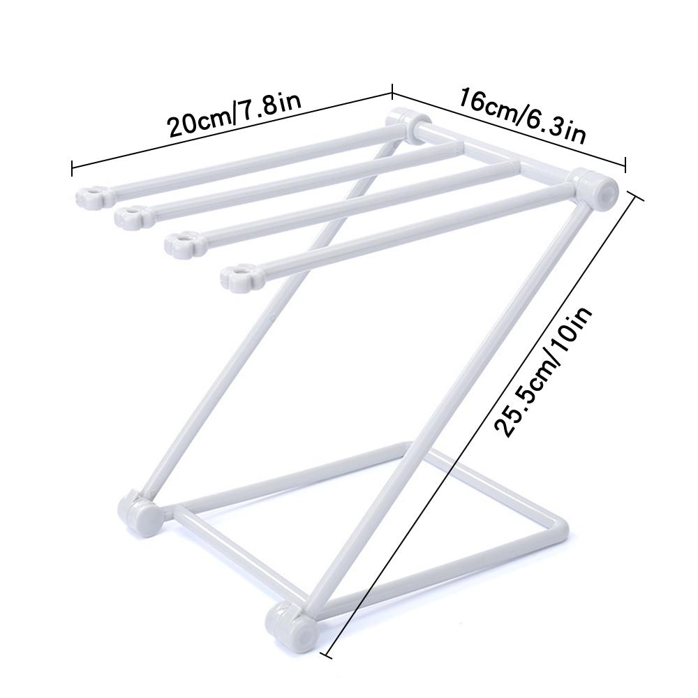 Creative Folding Cloth PP Storage Rack for Home Kitchen Countertop Dishwashing Cloth Drip Cup Organizer Wholesale
