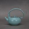 Чайник с ручкой в виде дракона, синяя глазурь, печь Жу: Античный фарфоровый орнамент в стиле династии Сун.