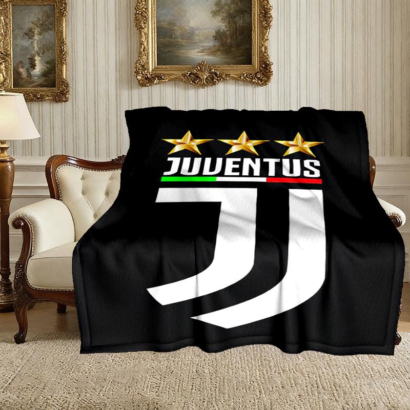 1pc Comfortable Home Print Throw Blanket, Juventus Football Club Blanket For Bed and Sofa Use, Special Present For Family