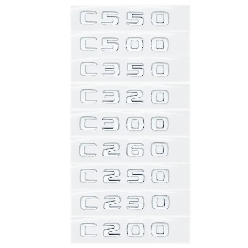 C200 E200 Для Mercedes Benz 3D Глянцевые Черные Буквы C180 C200 C220d C250d C260 C300d 4Matic ABS Шильдик для Mercedes Benz W205 Co