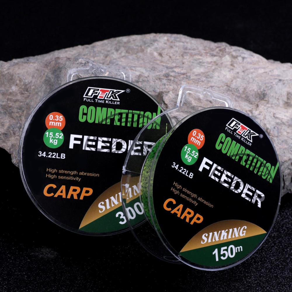 FTK 150M/300M/ Леска с фторуглеродным покрытием 0,14 мм-0,50 мм 15,35-44,75 фунтов из углеродного волокна, поводковая леска для рыболовной приманки, тонущая леска, Япония